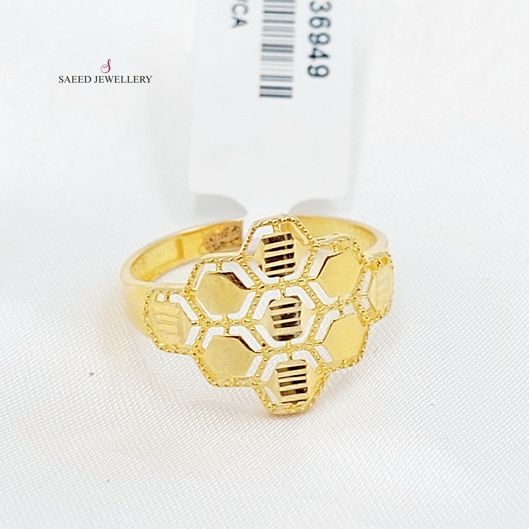 21K خاتم معين-مجوهرات الشيخ سعيد-Saeed Jewelry 