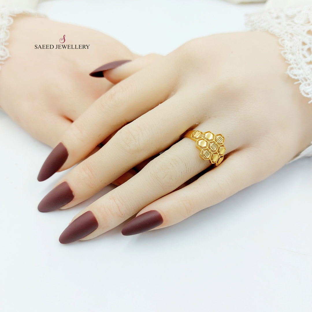 21K خاتم معين-مجوهرات الشيخ سعيد-Saeed Jewelry 