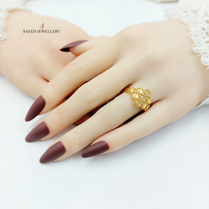 21K خاتم معين-مجوهرات الشيخ سعيد-Saeed Jewelry 