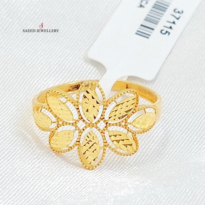 21K خاتم وردة-مجوهرات الشيخ سعيد-Saeed Jewelry 