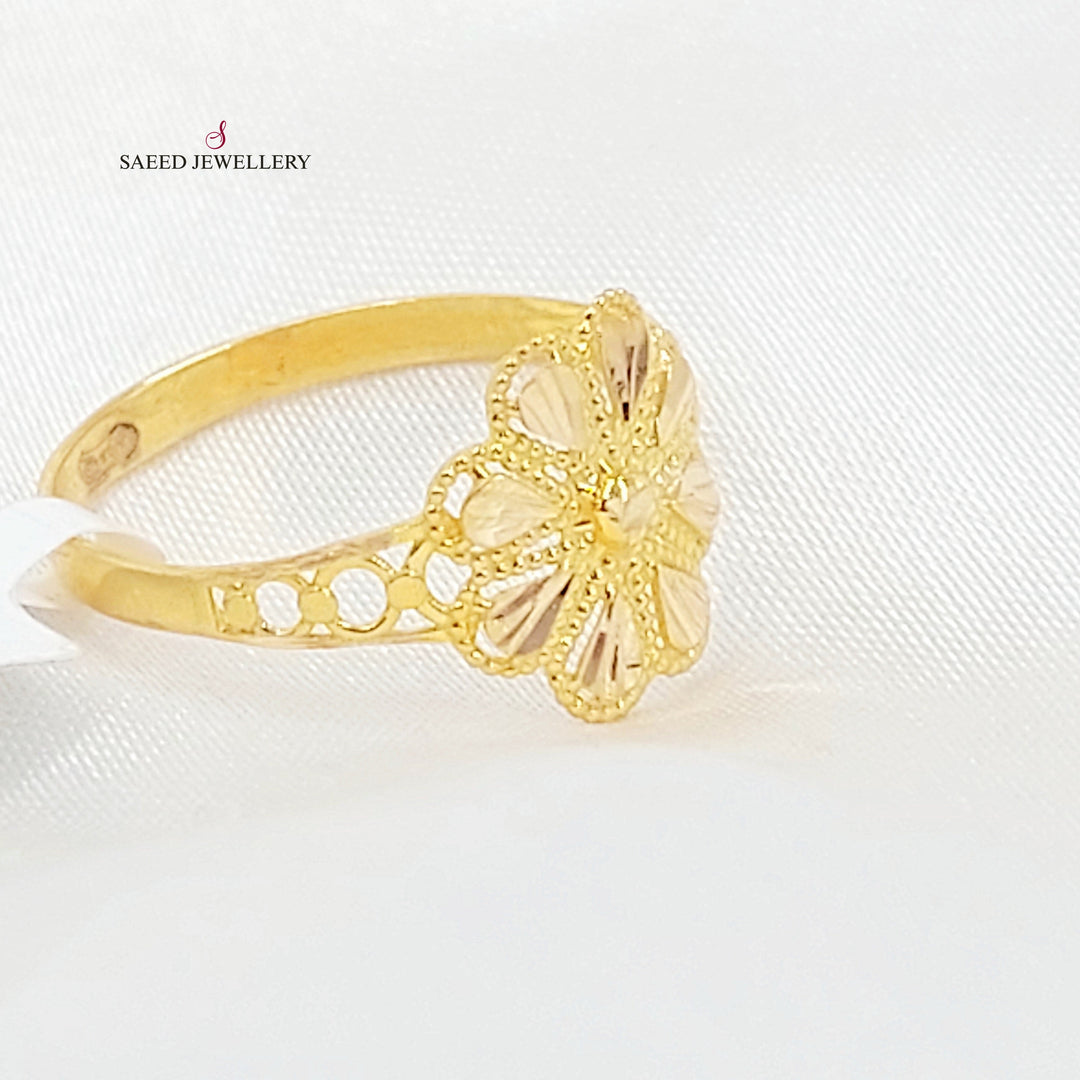 21K خاتم وردة-مجوهرات الشيخ سعيد-Saeed Jewelry 