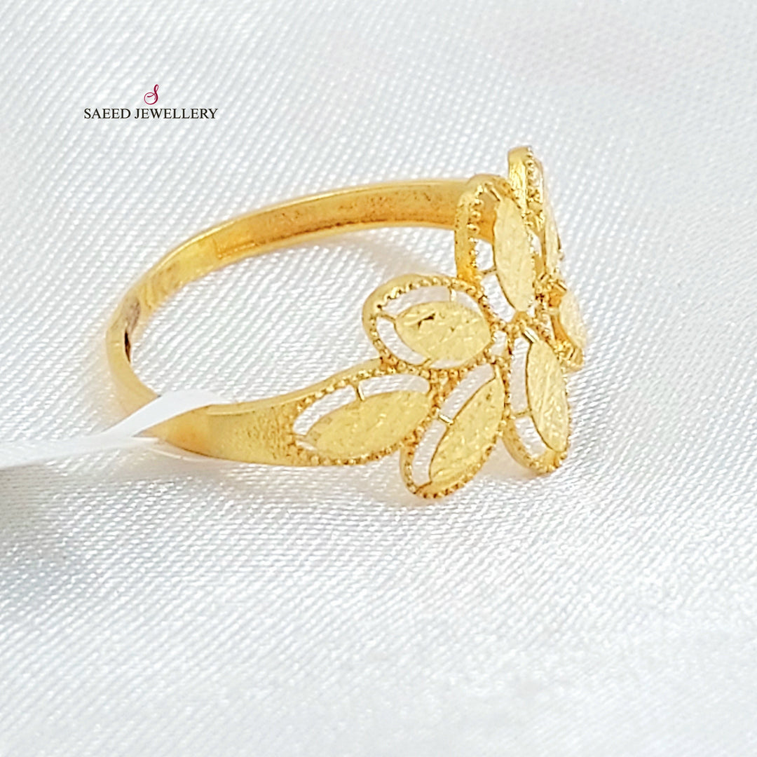 21K خاتم وردة-مجوهرات الشيخ سعيد-Saeed Jewelry 