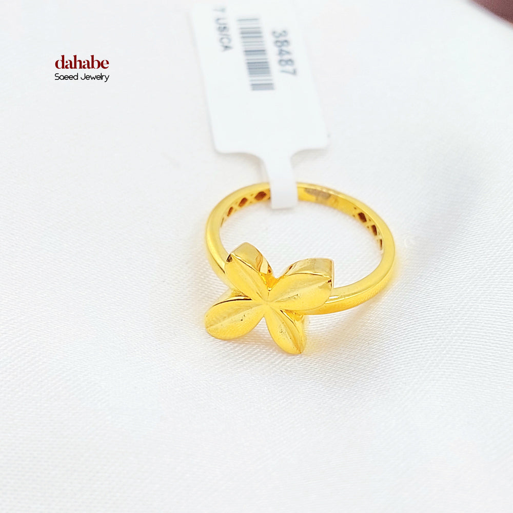 21K خاتم وردة-مجوهرات الشيخ سعيد-Saeed Jewelry 