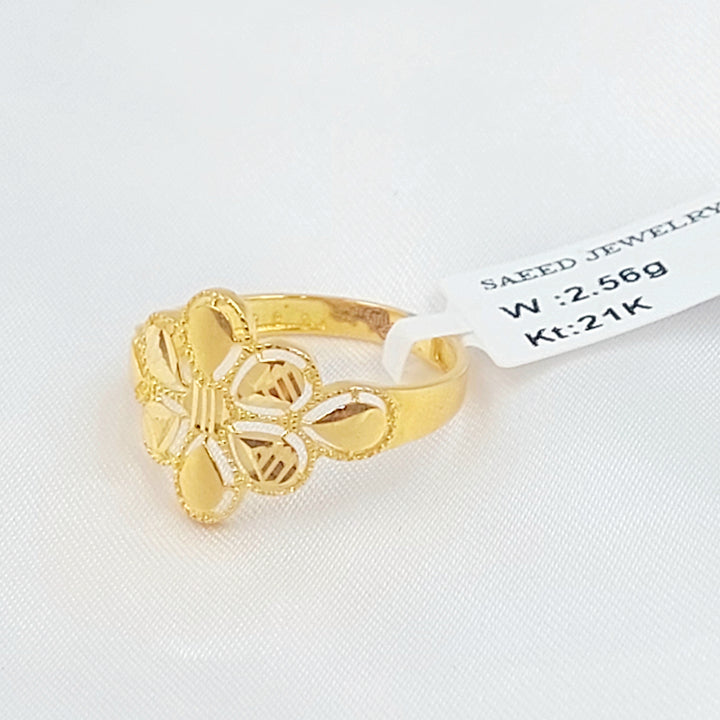 21K خاتم وردة-مجوهرات الشيخ سعيد-Saeed Jewelry 