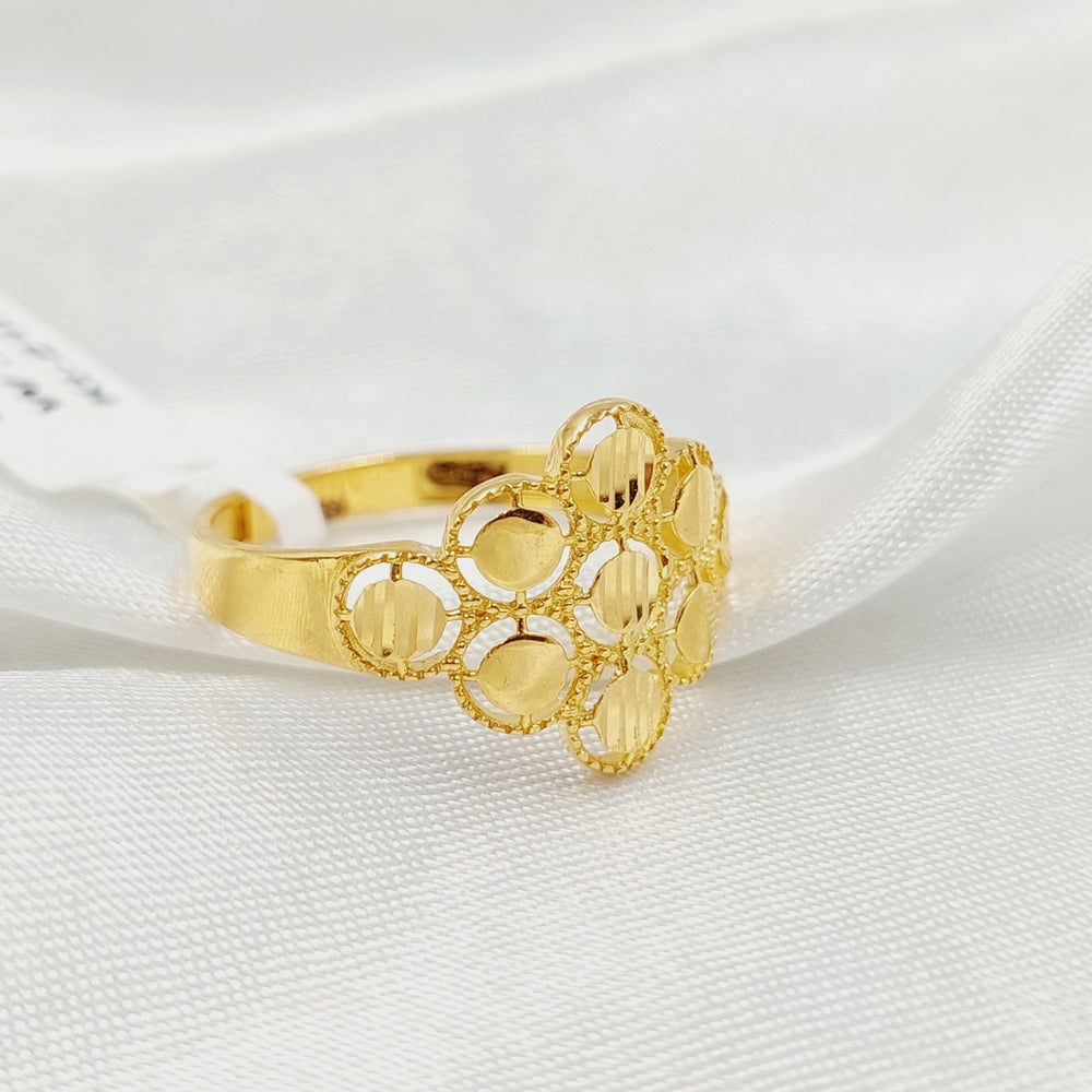 21K خاتم وردة-مجوهرات الشيخ سعيد-Saeed Jewelry 