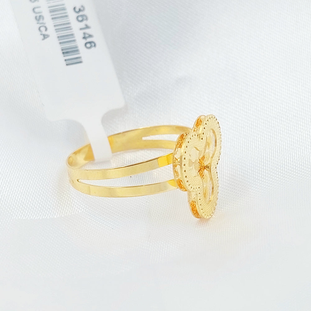 21K خاتم وردة-مجوهرات الشيخ سعيد-Saeed Jewelry 