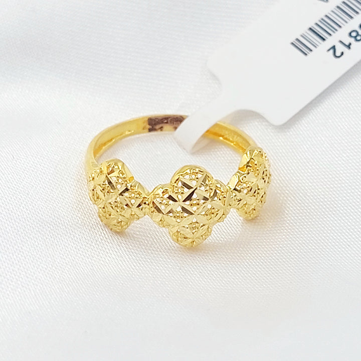 21K خاتم وردة-مجوهرات الشيخ سعيد-Saeed Jewelry 