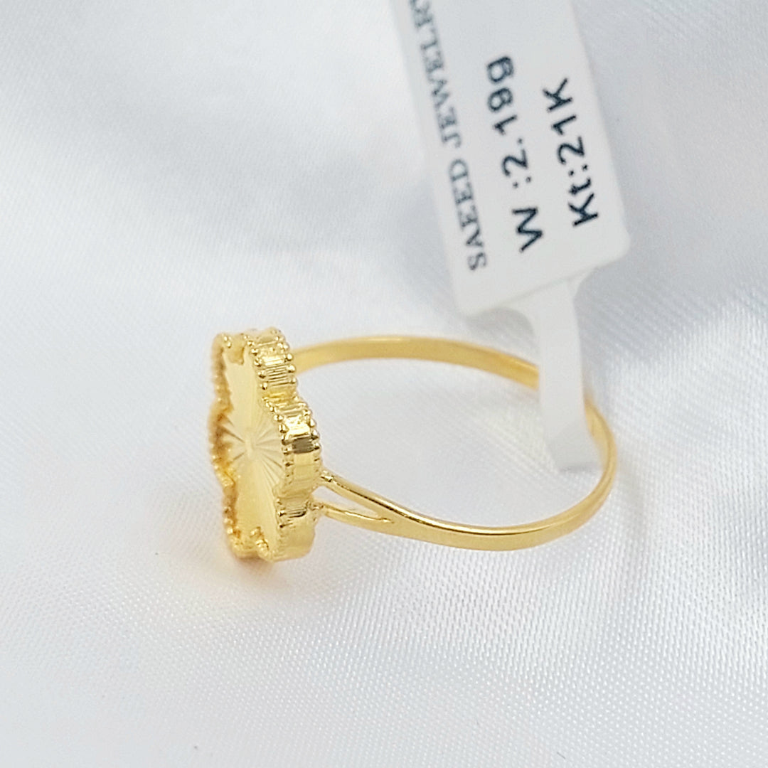 21K خاتم وردة-مجوهرات الشيخ سعيد-Saeed Jewelry 