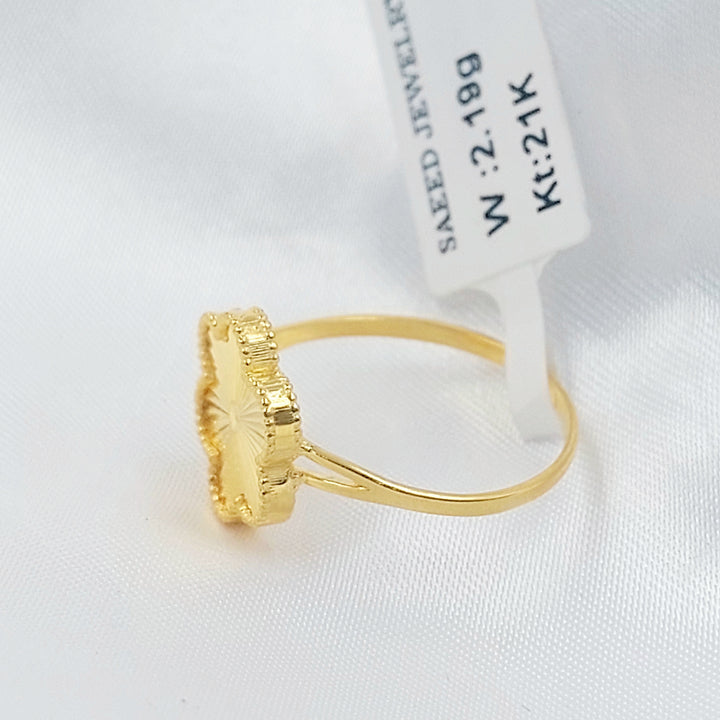 21K خاتم وردة-مجوهرات الشيخ سعيد-Saeed Jewelry 