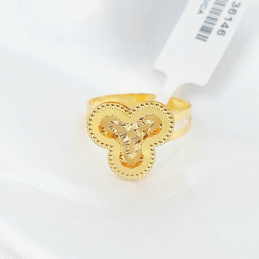 21K خاتم وردة-مجوهرات الشيخ سعيد-Saeed Jewelry 