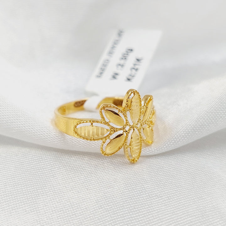 21K خاتم وردة-مجوهرات الشيخ سعيد-Saeed Jewelry 