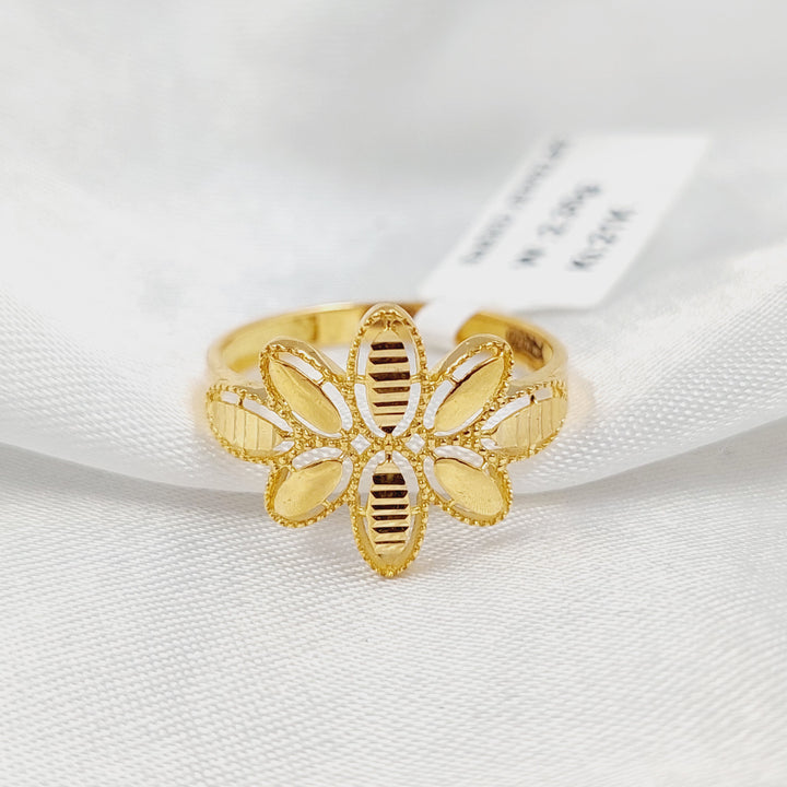 21K خاتم وردة-مجوهرات الشيخ سعيد-Saeed Jewelry 