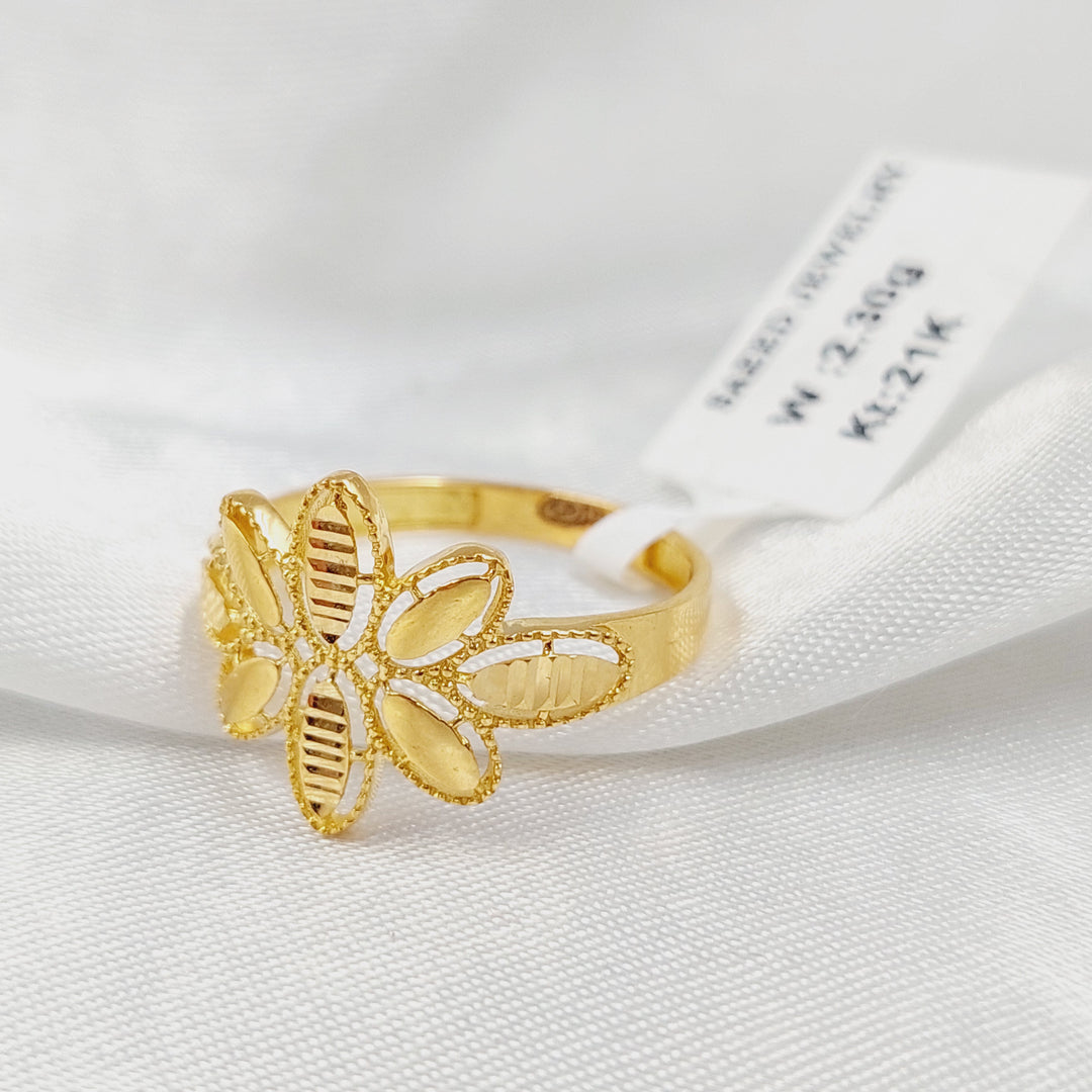 21K خاتم وردة-مجوهرات الشيخ سعيد-Saeed Jewelry 