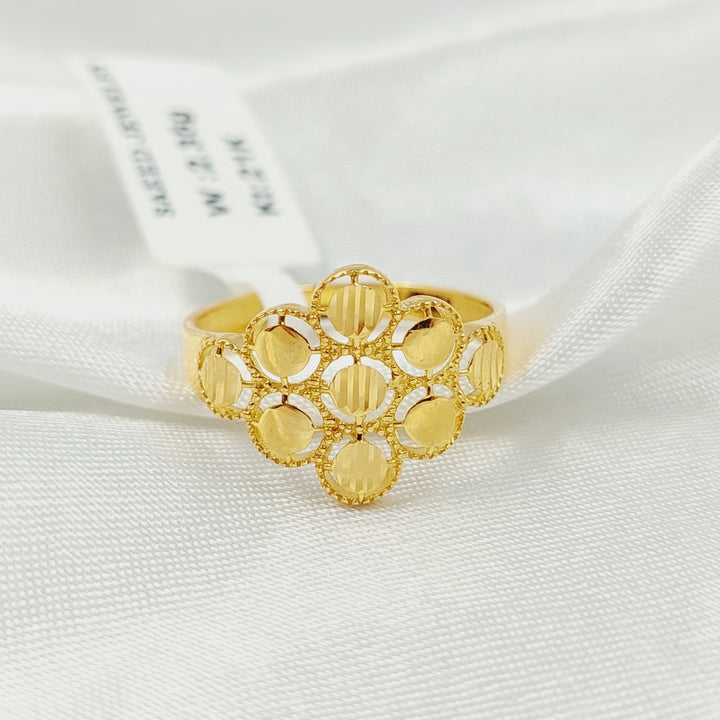 21K خاتم وردة-مجوهرات الشيخ سعيد-Saeed Jewelry 