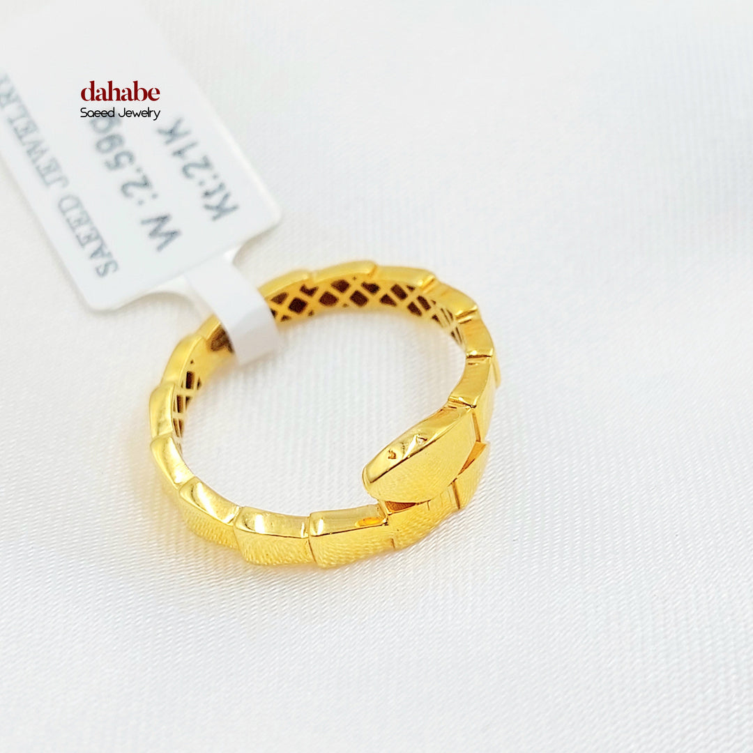 21K خاتم افعى-مجوهرات الشيخ سعيد-Saeed Jewelry 