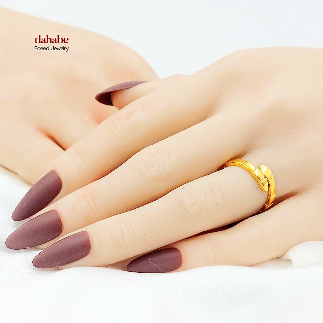 21K خاتم افعى-مجوهرات الشيخ سعيد-Saeed Jewelry 
