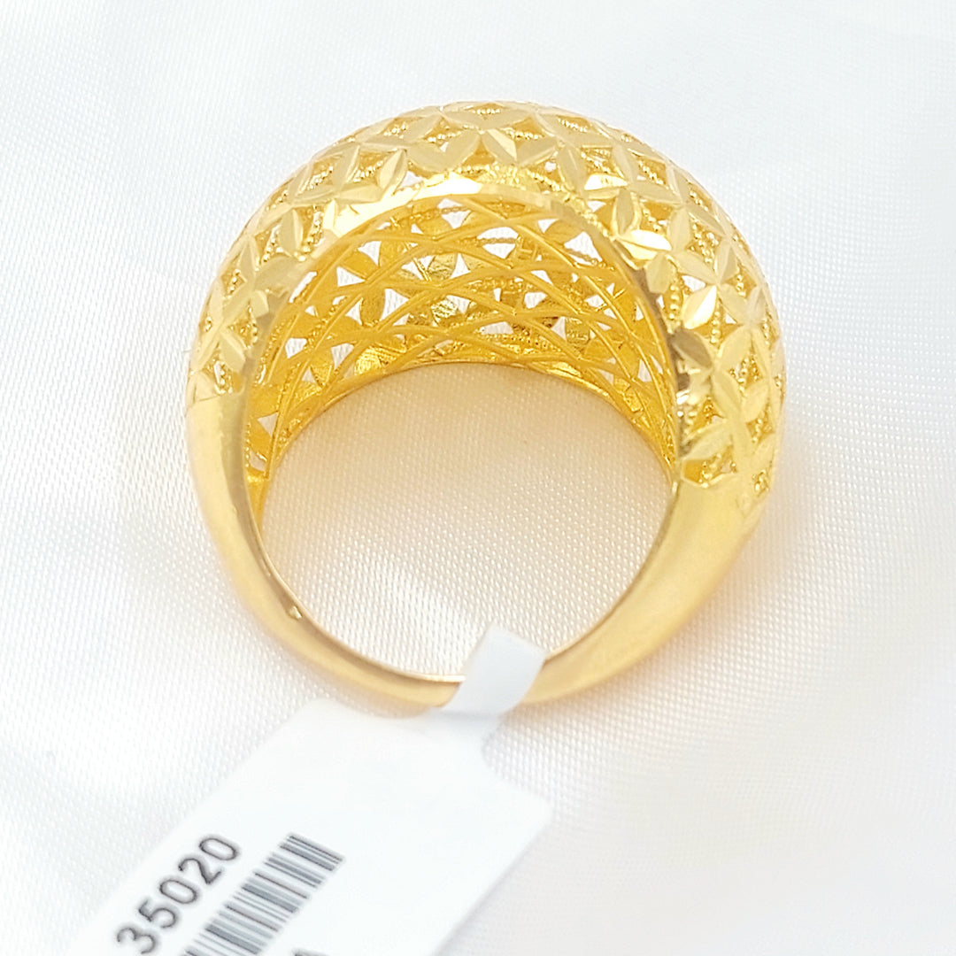 21K خاتم سنبلة-مجوهرات الشيخ سعيد-Saeed Jewelry 