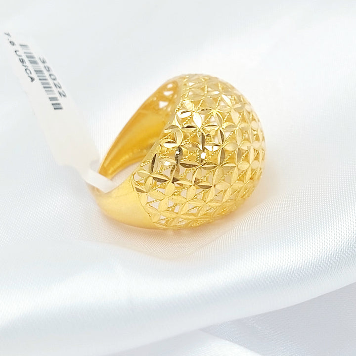 21K خاتم سنبلة-مجوهرات الشيخ سعيد-Saeed Jewelry 