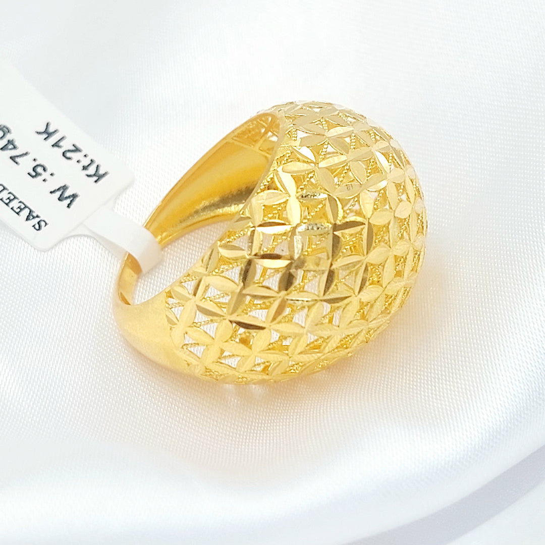 21K خاتم سنبلة-مجوهرات الشيخ سعيد-Saeed Jewelry 