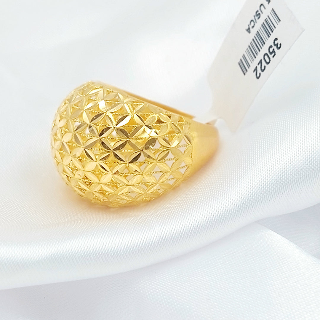 21K خاتم سنبلة-مجوهرات الشيخ سعيد-Saeed Jewelry 