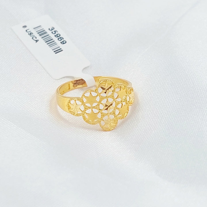 21K خاتم نجمة-مجوهرات الشيخ سعيد-Saeed Jewelry 