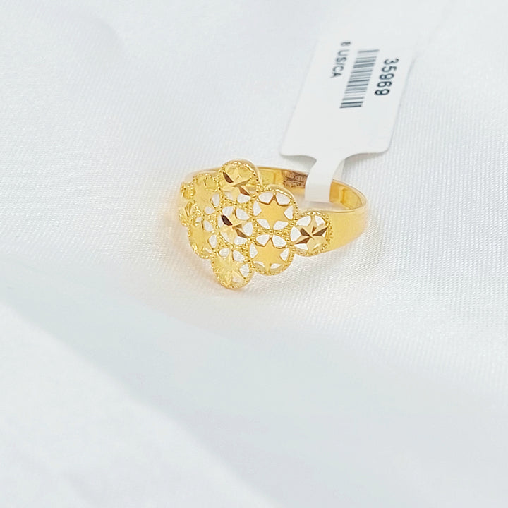 21K خاتم نجمة-مجوهرات الشيخ سعيد-Saeed Jewelry 