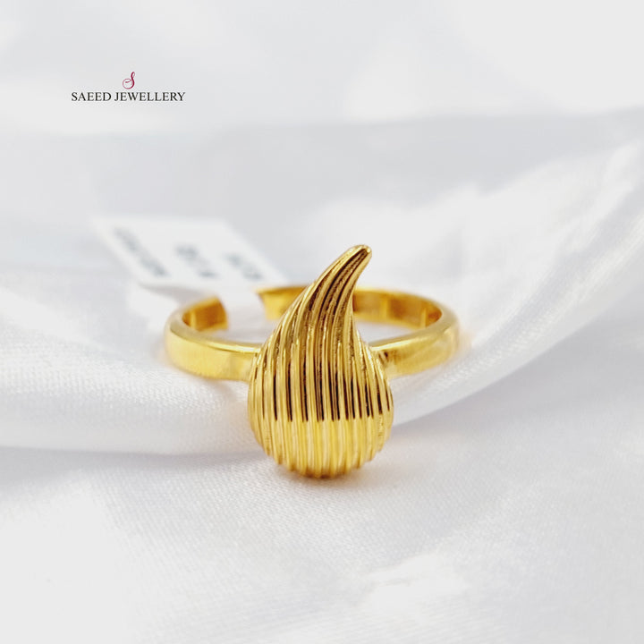 21K خاتم دمعة-مجوهرات الشيخ سعيد-Saeed Jewelry 