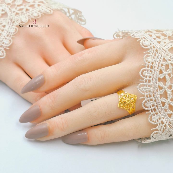 21K خاتم دمعة-مجوهرات الشيخ سعيد-Saeed Jewelry 