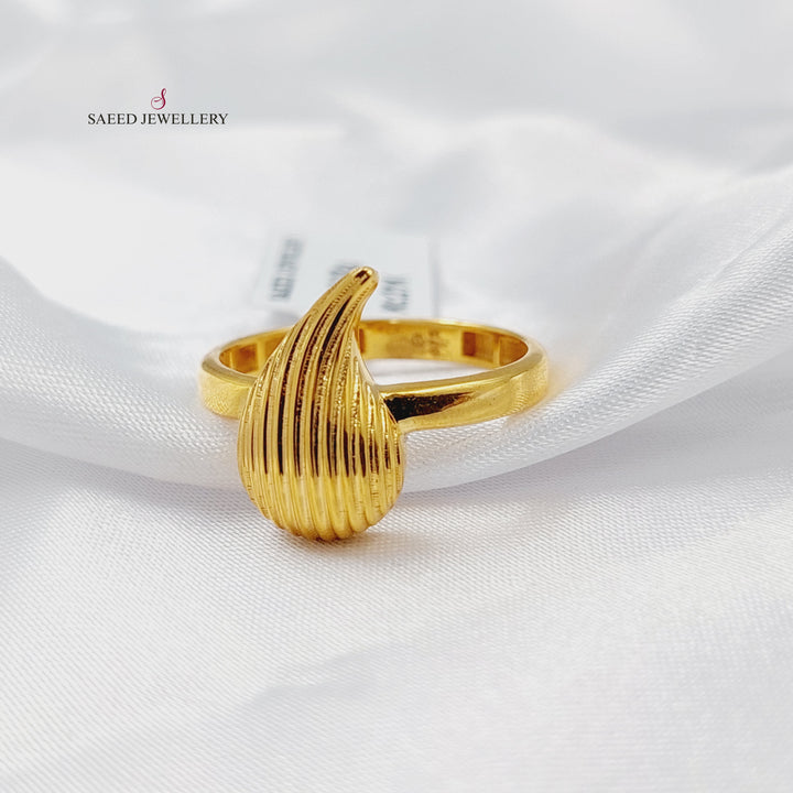 21K خاتم دمعة-مجوهرات الشيخ سعيد-Saeed Jewelry 