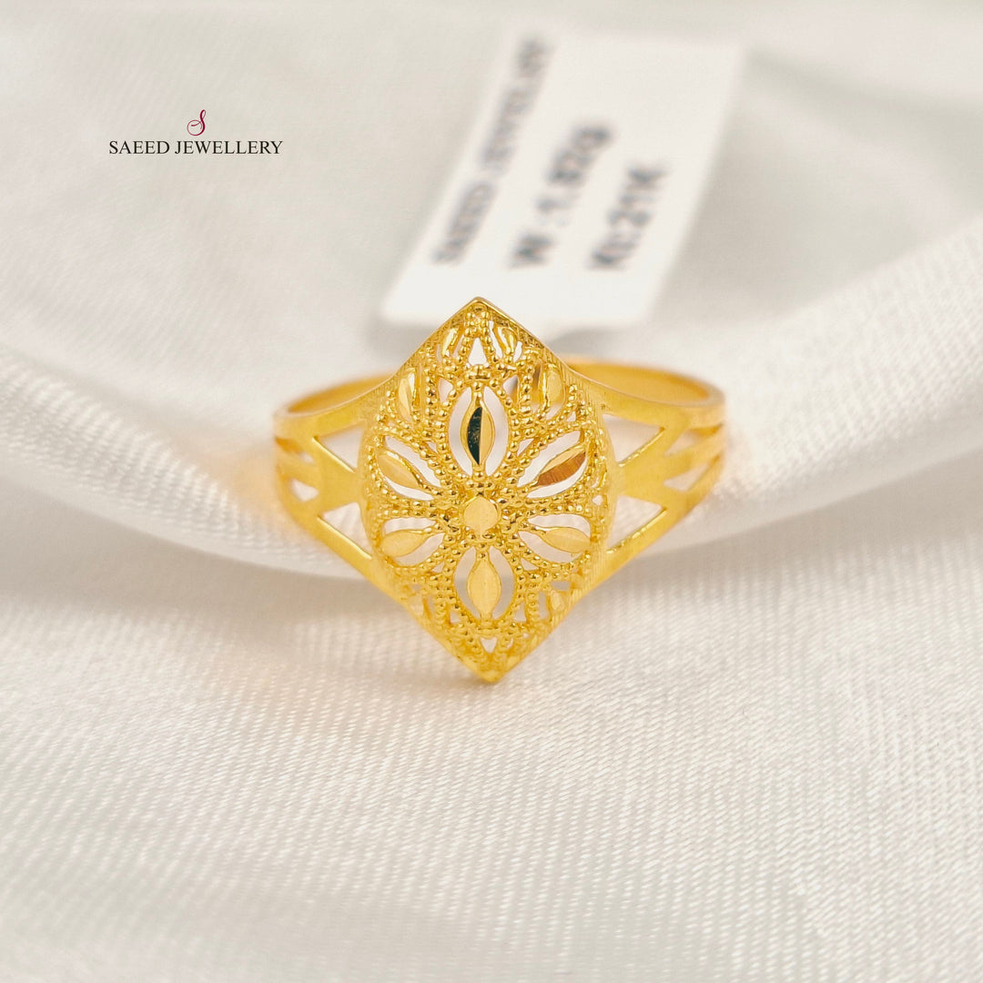 21K خاتم دمعة-مجوهرات الشيخ سعيد-Saeed Jewelry 