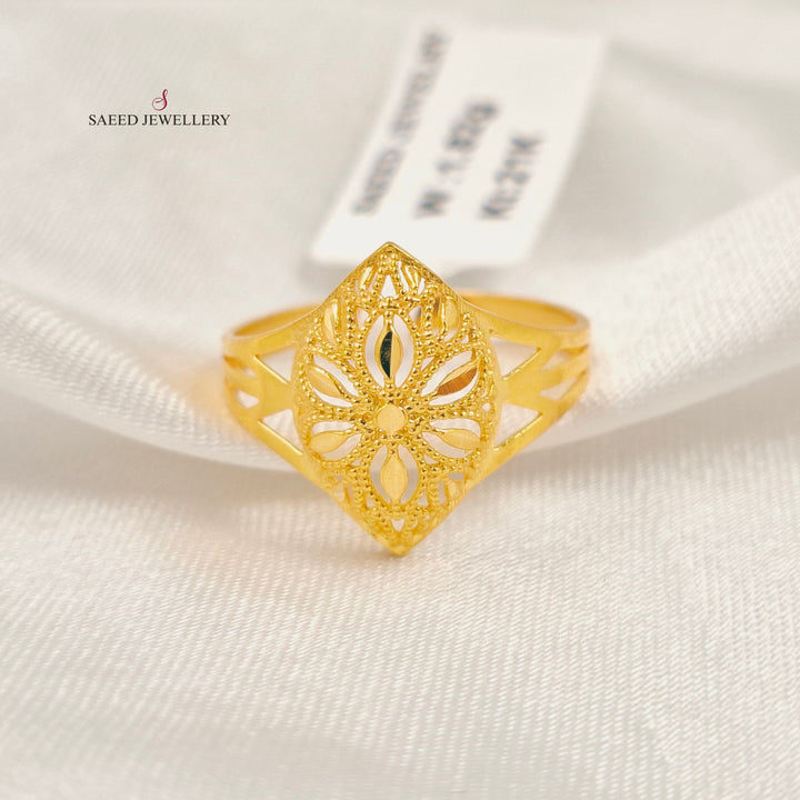 21K خاتم دمعة-مجوهرات الشيخ سعيد-Saeed Jewelry 