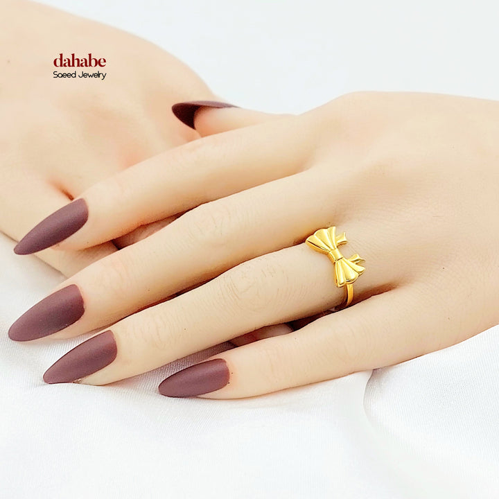 21K خاتم شكلة-مجوهرات الشيخ سعيد-Saeed Jewelry 