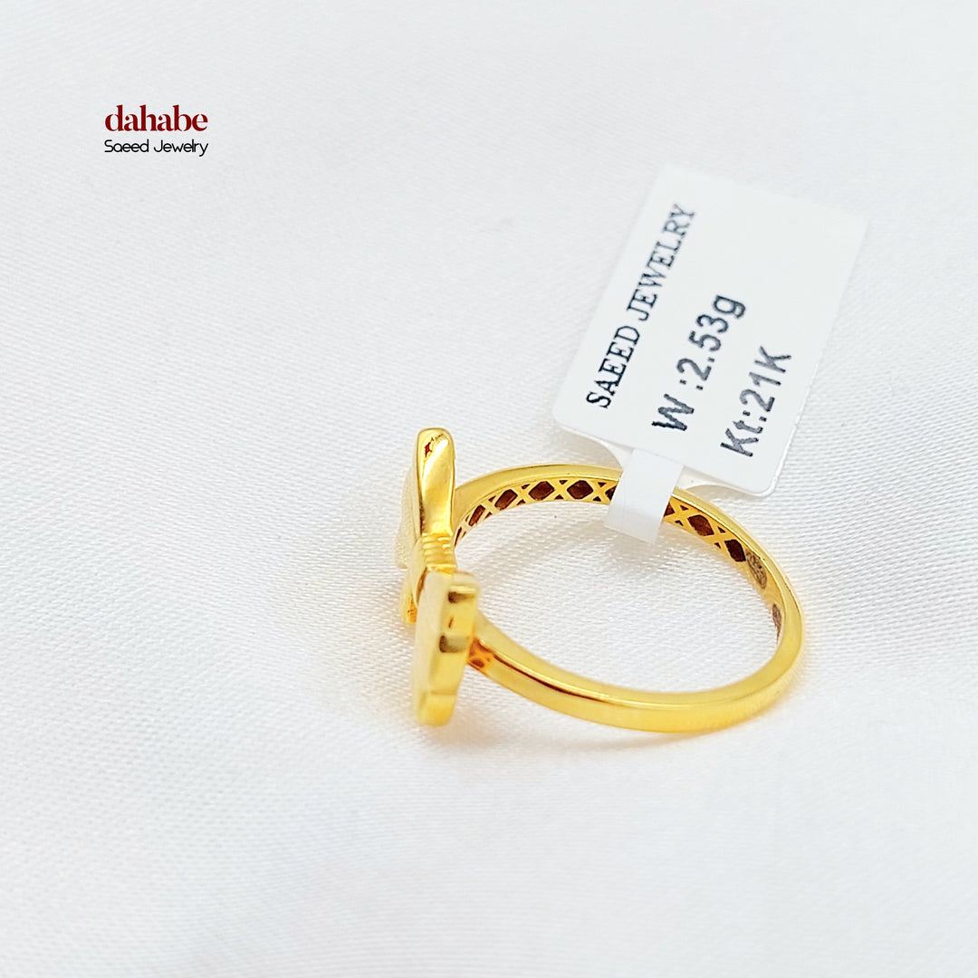 21K خاتم شكلة-مجوهرات الشيخ سعيد-Saeed Jewelry 
