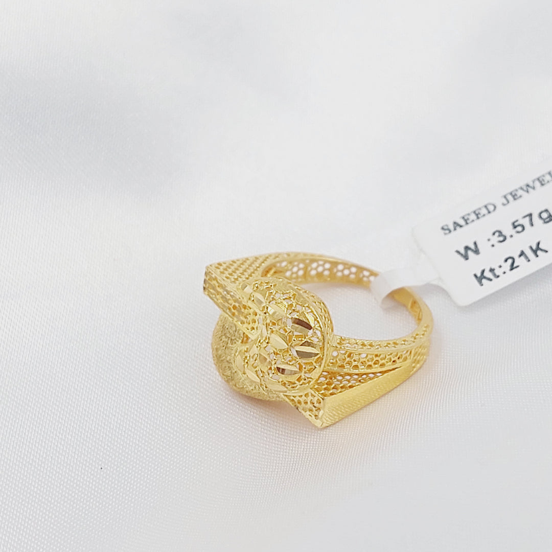 21K خاتم شكلة-مجوهرات الشيخ سعيد-Saeed Jewelry 