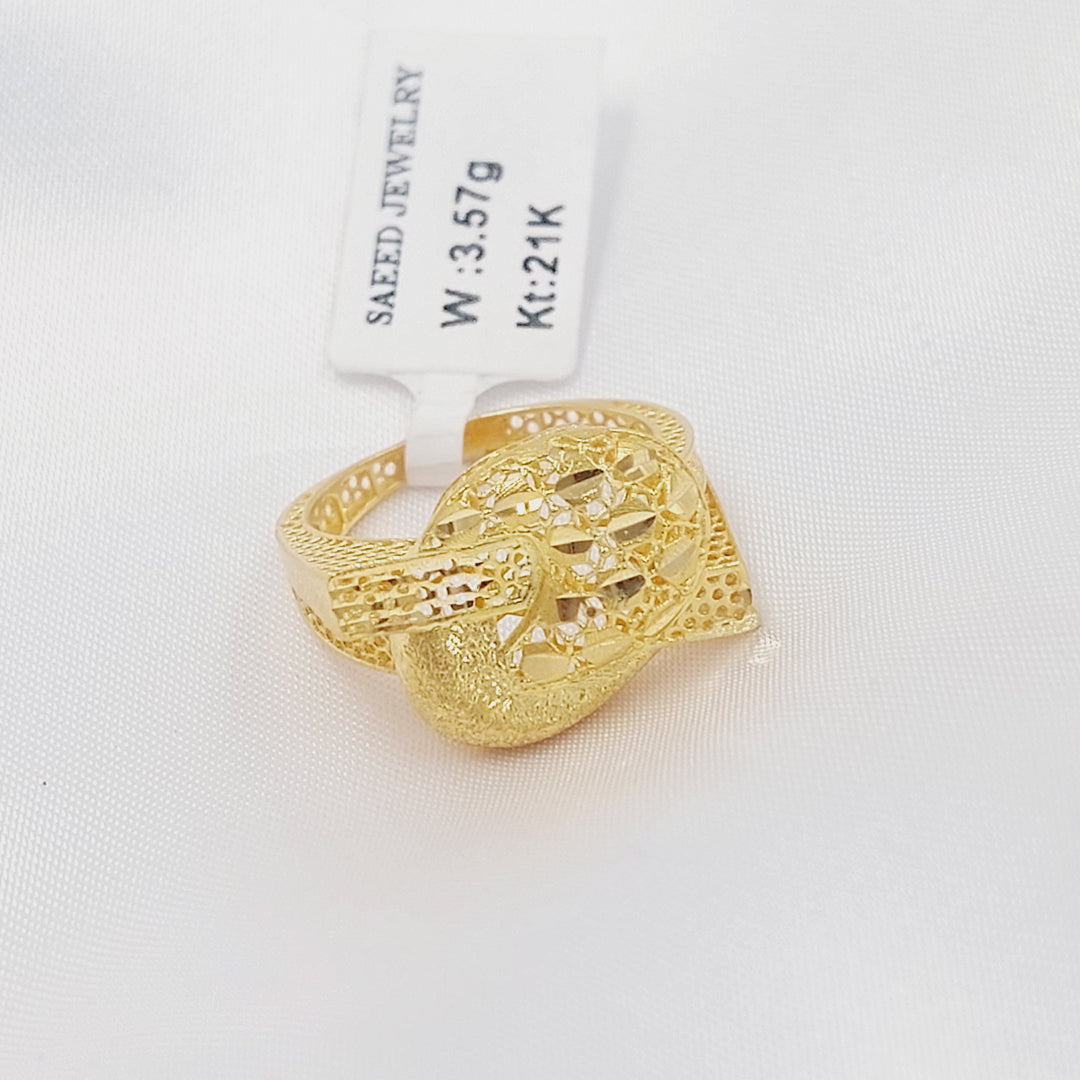 21K خاتم شكلة-مجوهرات الشيخ سعيد-Saeed Jewelry 