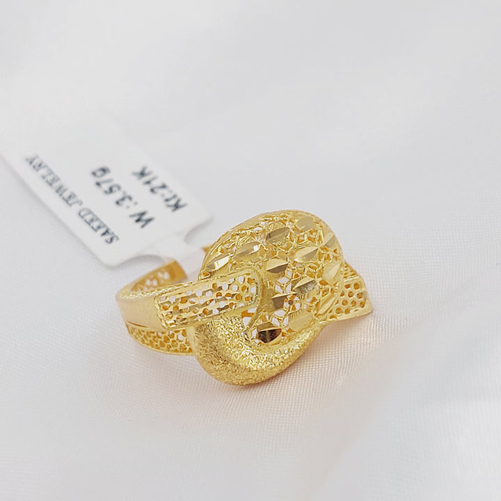 21K خاتم شكلة-مجوهرات الشيخ سعيد-Saeed Jewelry 