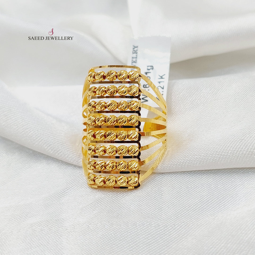 21K خاتم طابات تركي-مجوهرات الشيخ سعيد-Saeed Jewelry 