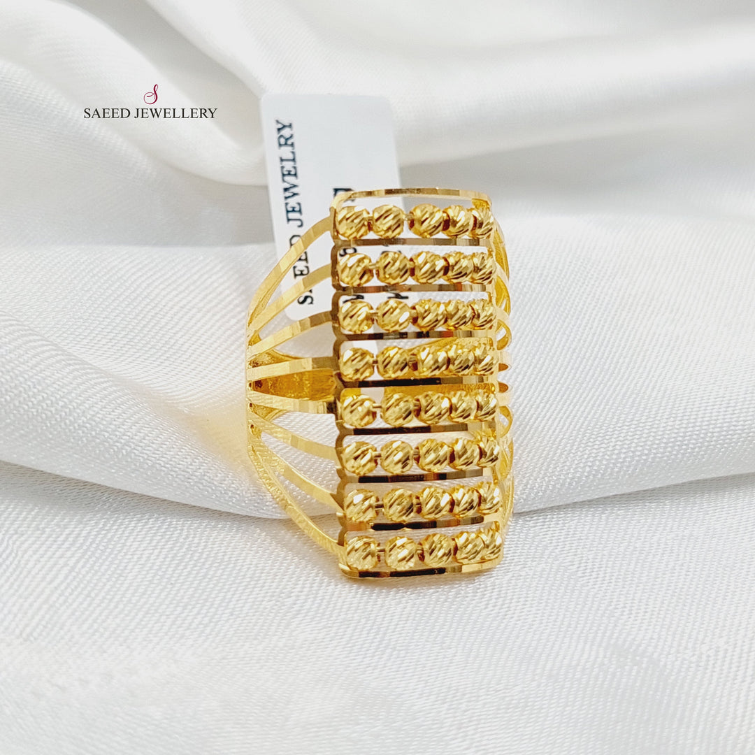 21K خاتم طابات تركي-مجوهرات الشيخ سعيد-Saeed Jewelry 