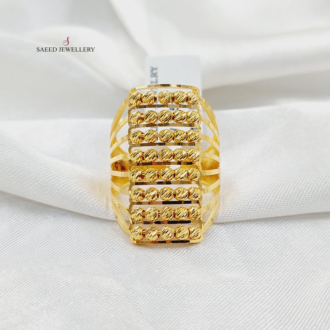 21K خاتم طابات تركي-مجوهرات الشيخ سعيد-Saeed Jewelry 