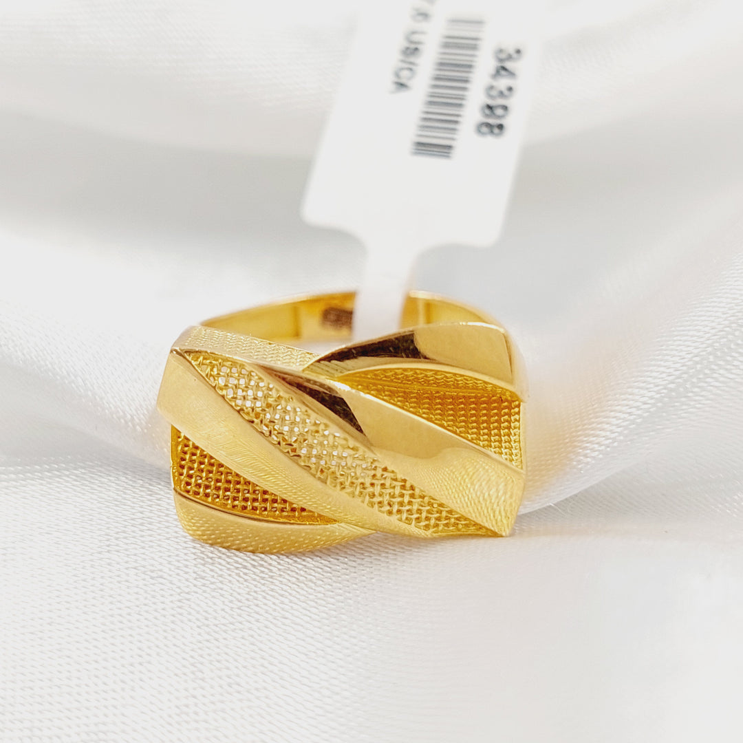 21K خاتم امواج-مجوهرات الشيخ سعيد-Saeed Jewelry 