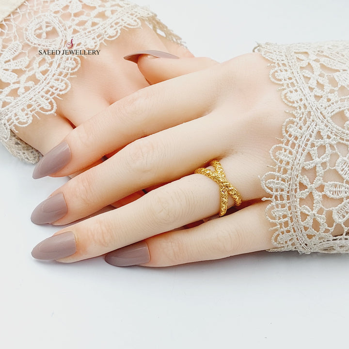 21K خاتم اكس-مجوهرات الشيخ سعيد-Saeed Jewelry 
