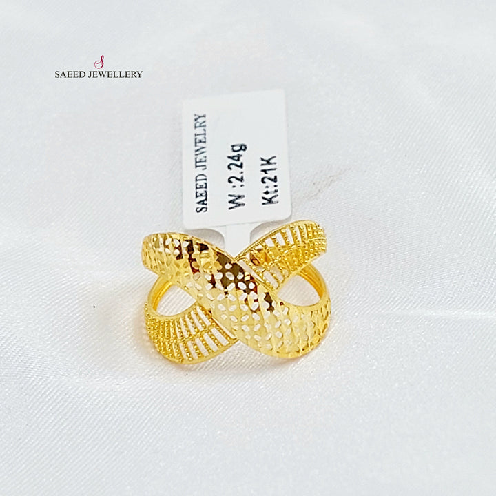 21K خاتم اكس-مجوهرات الشيخ سعيد-Saeed Jewelry 