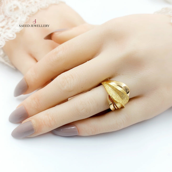 21K خاتم اكس-مجوهرات الشيخ سعيد-Saeed Jewelry 