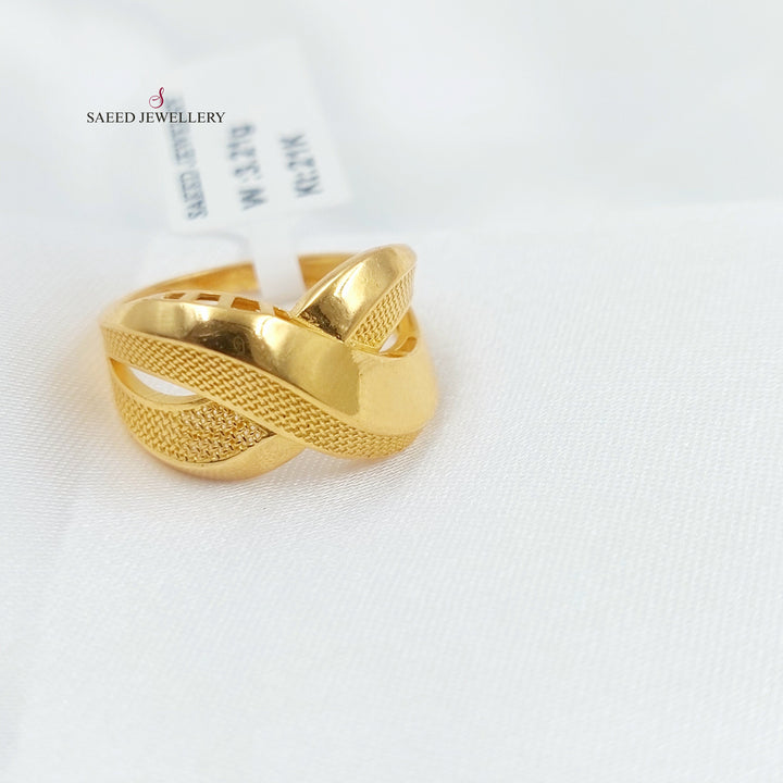 21K خاتم اكس-مجوهرات الشيخ سعيد-Saeed Jewelry 