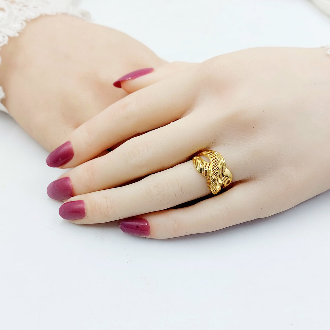 21K خاتم اكس-مجوهرات الشيخ سعيد-Saeed Jewelry 