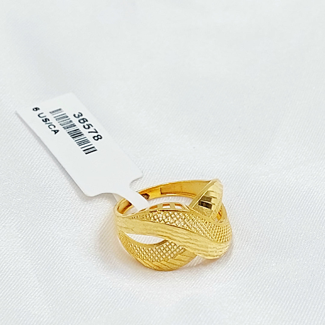 21K خاتم اكس-مجوهرات الشيخ سعيد-Saeed Jewelry 