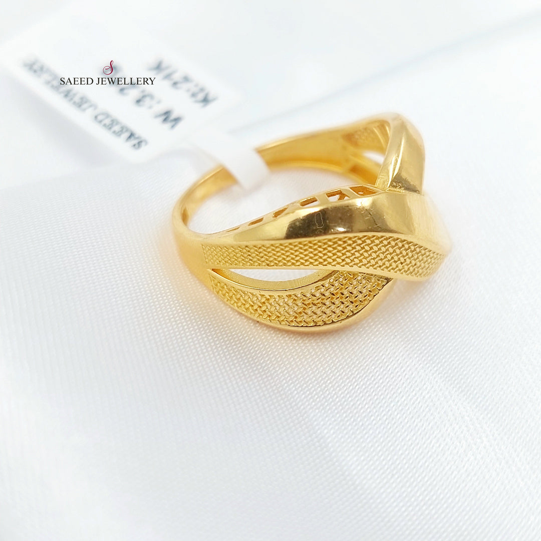 21K خاتم اكس-مجوهرات الشيخ سعيد-Saeed Jewelry 