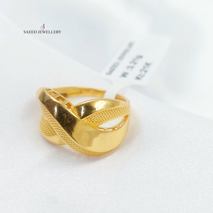 21K خاتم اكس-مجوهرات الشيخ سعيد-Saeed Jewelry 