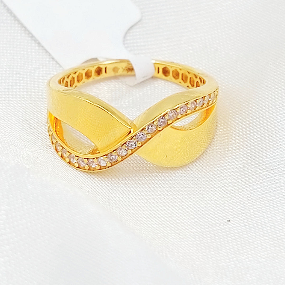 21K خاتم اكسترا مرصع-مجوهرات الشيخ سعيد-Saeed Jewelry 