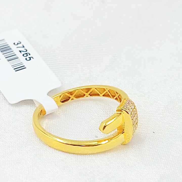 21K خاتم مسمار مرصع-مجوهرات الشيخ سعيد-Saeed Jewelry 
